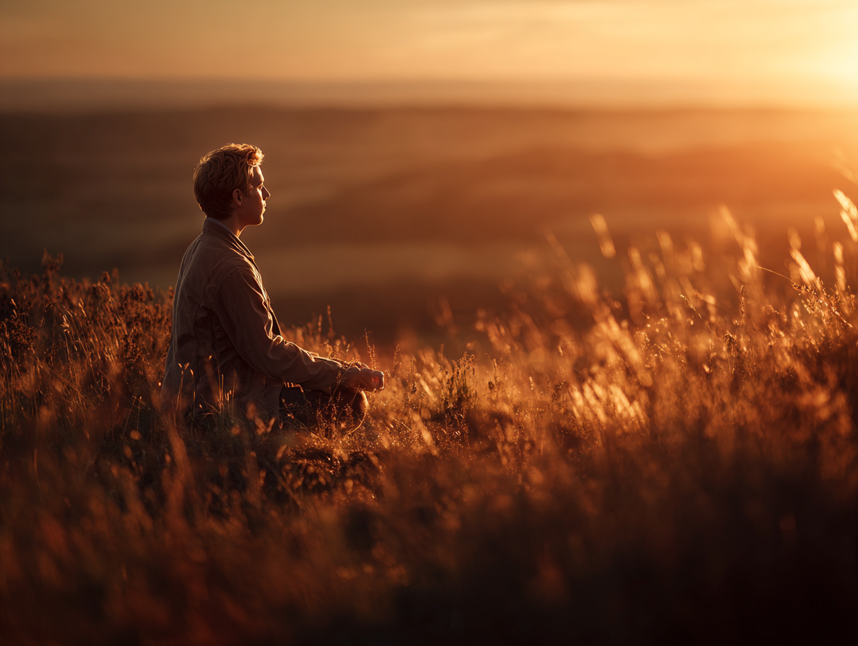 Жінка практикує йогу на природі